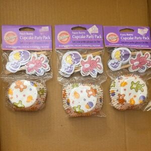 Wilton Fuzzy Bunny Cupcake Party Pack - Purple, Orange, Green